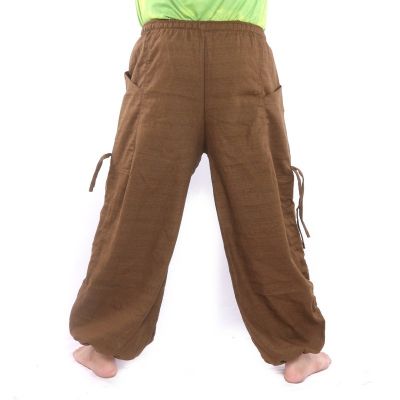 Harem pants brown printed with floral ornaments