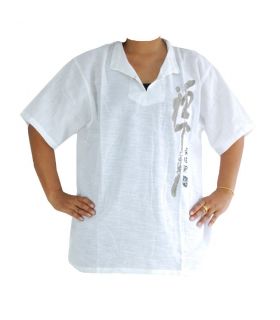 Razia Fashion - leichtes Thai Baumwollhemd weiß Größe L