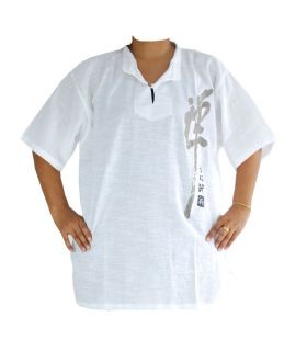 Razia Fashion - Light Thai cotton shirt white size XL