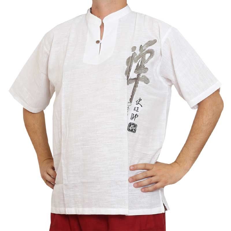 Razia Fashion - Leichtes Thai Baumwollhemd weiß Größe XXXL