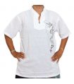Razia Fashion - Light Thai cotton shirt white size M