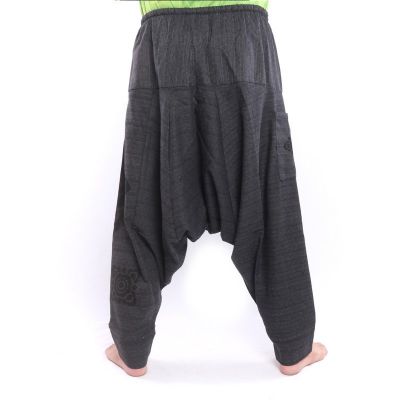 Aladinhose Aufdruck Blumenornamente - schwarz