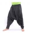 Aladinhose Aufdruck Blumenornamente - schwarz