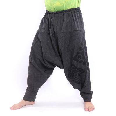 Aladinhose Aufdruck Blumenornamente - schwarz