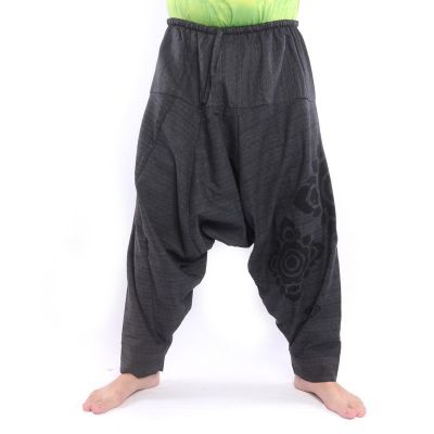Aladinhose Aufdruck Blumenornamente - schwarz