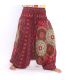Pantalones de harén para mujeres Rojo mandala