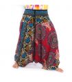 Haremshose für Frauen Mandala orientalische Blumen Ornamente rot
