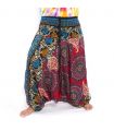 Haremshose für Frauen Mandala orientalische Blumen Ornamente rot