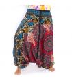 Haremshose für Frauen Mandala orientalische Blumen Ornamente rot