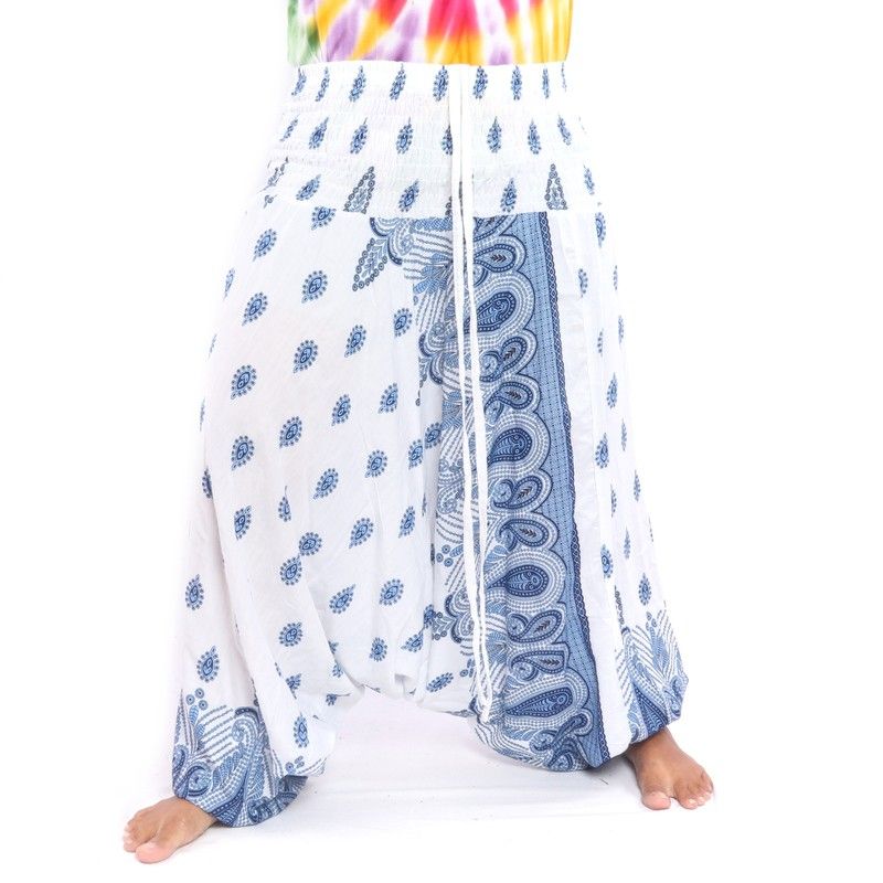 Sarouel pour femme bleu Paisley