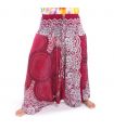 Haremshose für Frauen Mandala orientalische Blumen Ornamente rot
