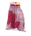 Haremshose für Frauen Mandala orientalische Blumen Ornamente rot