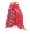 Haremshose für Frauen Mandala orientalische Blumen Ornamente rot