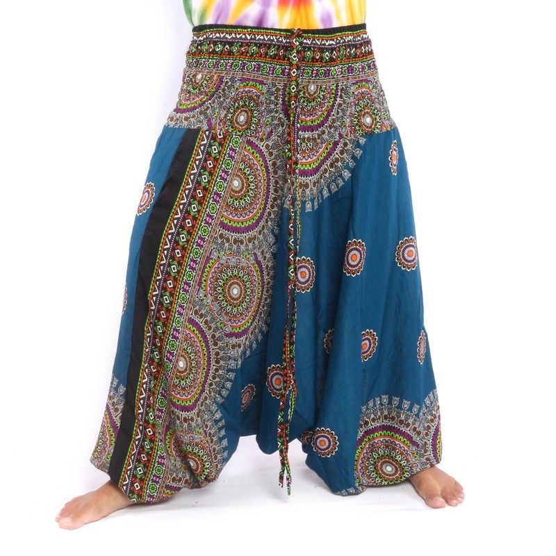 Sarouel pour femmes Tribal Mandala bleu