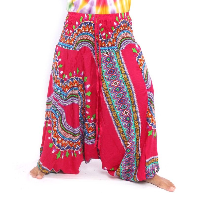 Sarouel pour femme modèle africain dashiki rouge
