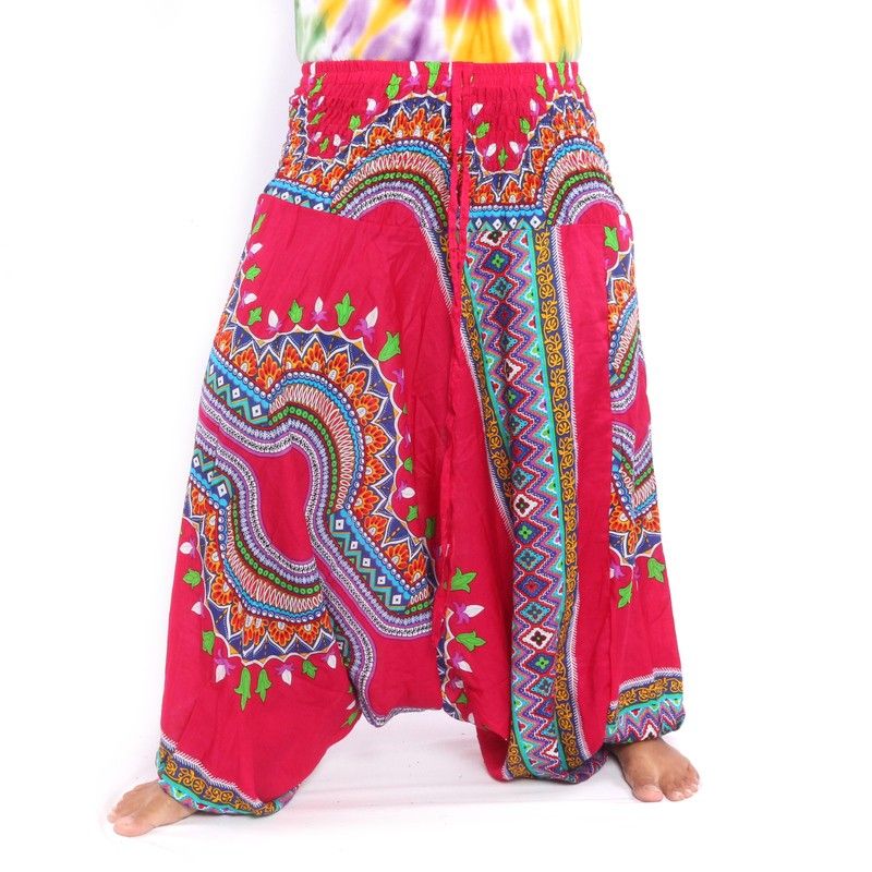 Sarouel pour femme modèle africain dashiki rouge