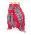 Haremshose für Frauen afrikanisches Dashiki Muster rot
