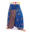Haremshose für Frauen Tribal Mandala blau