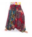Haremshose für Frauen Mandala orientalische Blumen Ornamente rot