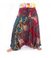 Haremshose für Frauen Mandala orientalische Blumen Ornamente rot