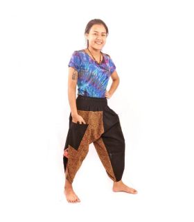 Pantalón harén 7/8 con bolsillos laterales Patrón Ethno