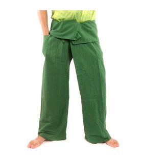 Thai Fischerhose - dunkelgrün - extra lang Baumwolle