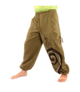 Harem pants printed spiral pattern