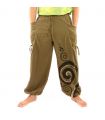 Harem pants printed spiral pattern