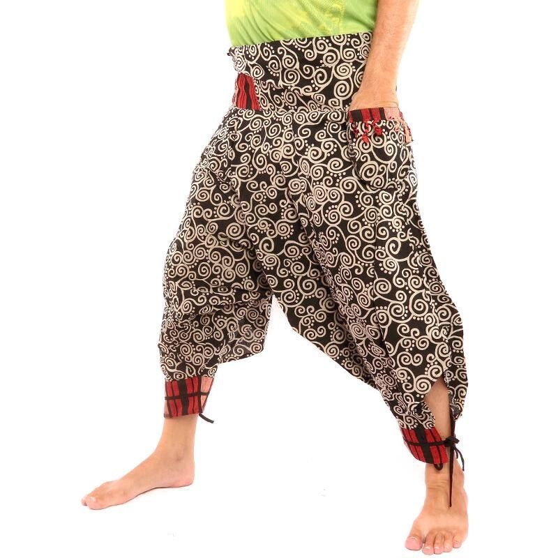 pantalon tribu en coton Hmong