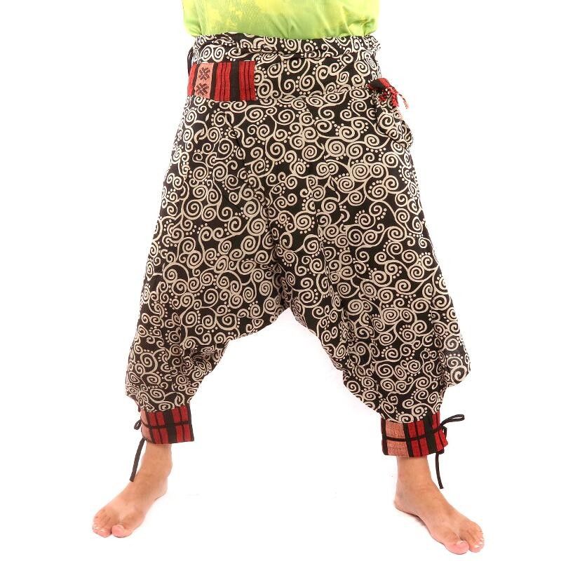 Hmong Hill tribu pantalones de algodón