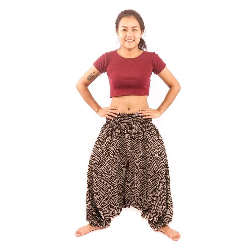 Thai harem pants Aztec pattern cotton