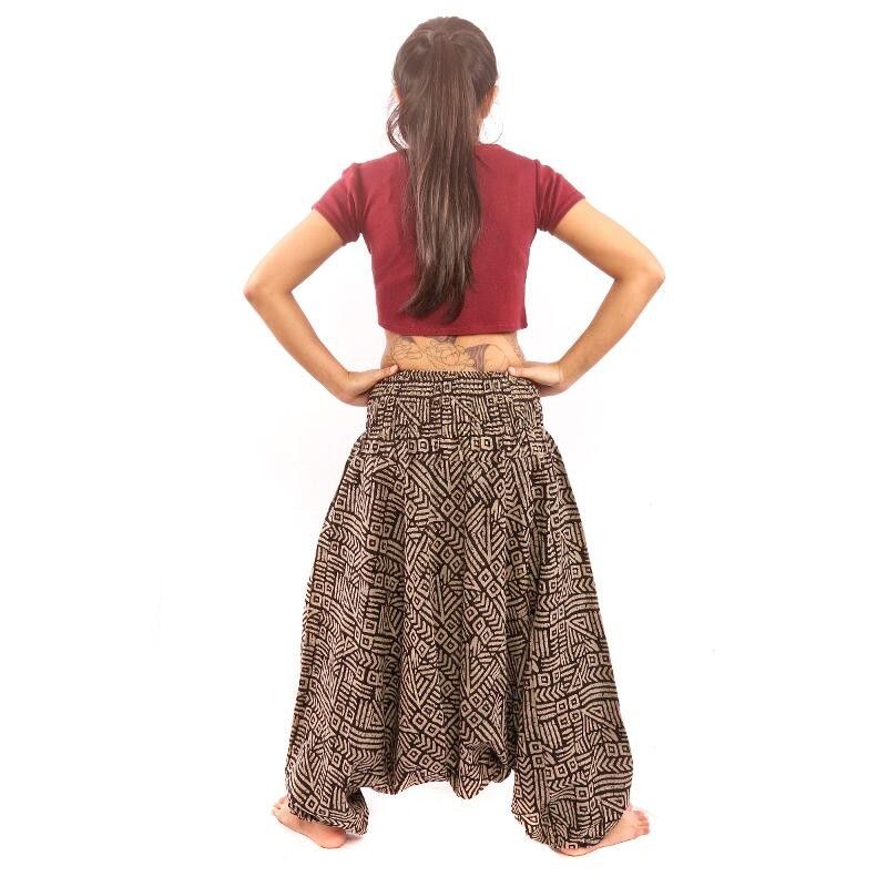Thai harem pants Aztec pattern cotton