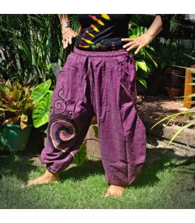Haremshose Caprihose magenta