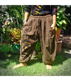 Harem Caprihose mit Spiralmuster