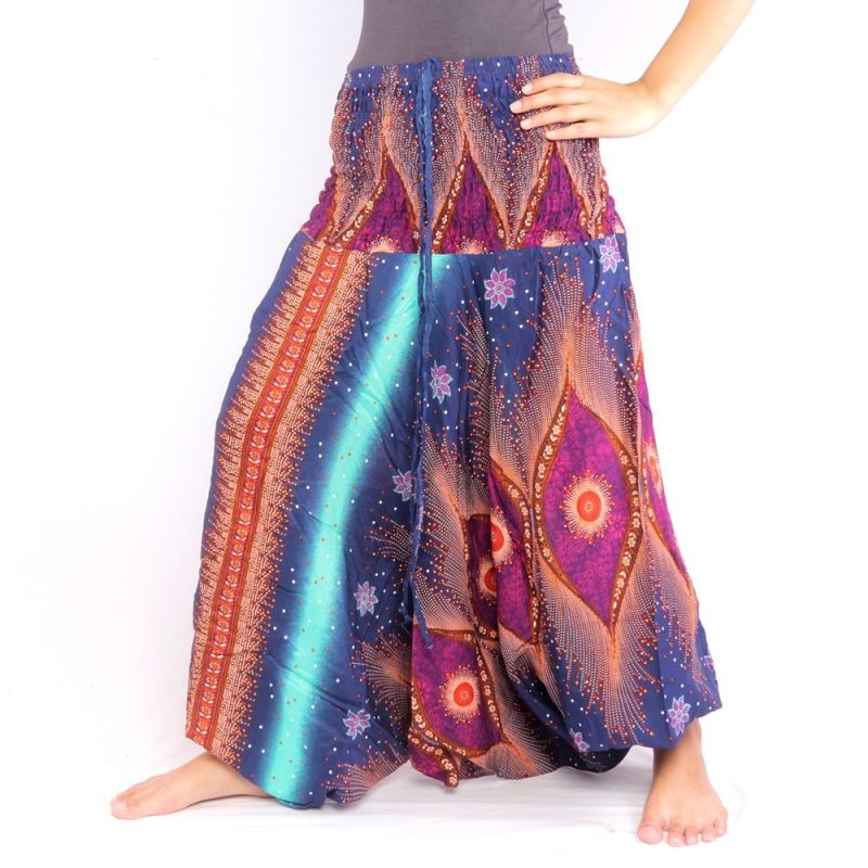 Combinaison pantalon de harem pour femmes Peacock