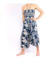 Elefantenhose Jumpsuit Elefantenmuster blau