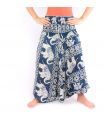 Elefantenhose Jumpsuit Elefantenmuster blau