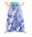 Elefantenhose Jumpsuit Elefantenmuster Mandala blau