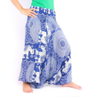 Elefantenhose Jumpsuit Elefantenmuster Mandala blau