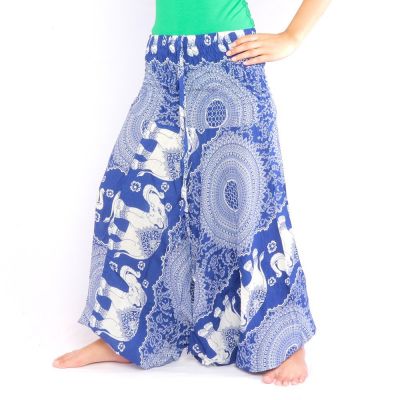 Elefantenhose Jumpsuit Elefantenmuster Mandala blau