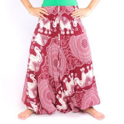 Elefantenhose Jumpsuit Elefantenmuster Mandala rot