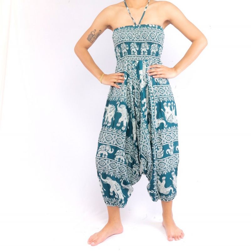 Pantalones de elefante traje de salto patrón de elefante oriental