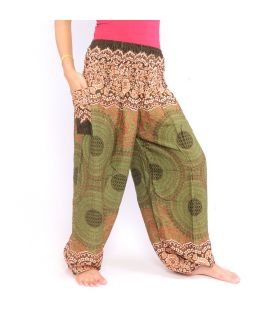 Harem pants green mandala
