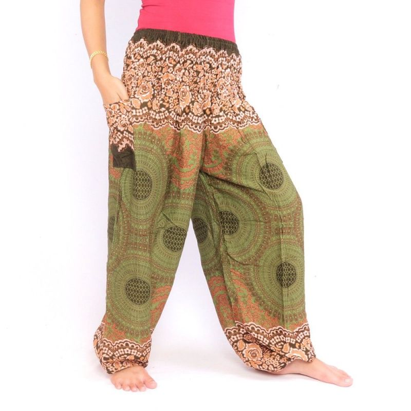 Sarouel mandala vert