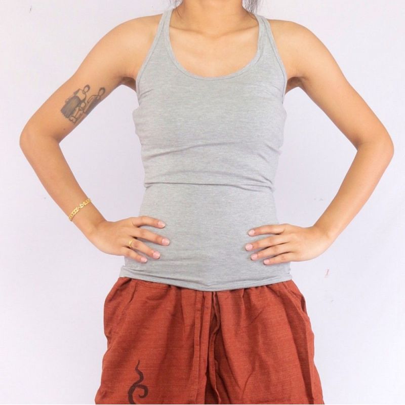 Algodón spandex de la tapa del tanque, tamaño M