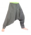 Aladinhose mit Om/Floral Design Aufdruck - anthrazit