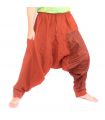 Aladinhose mit Om/Floral Design Aufdruck - orange