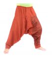 Aladinhose mit Om/Floral Design Aufdruck - orange