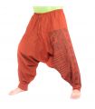 Aladinhose mit Om/Floral Design Aufdruck - orange