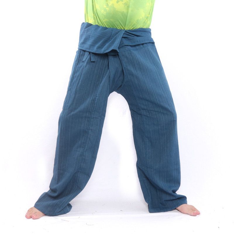 Thai Fisherman Pants Cottonmix extra lang - blau